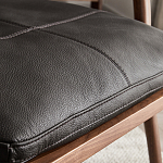 Кресло c каркасом из массива дерева и мягкой кожаной обивкой Walnut Armchair варинант исполнения - 7 | Loft Concept в Москве