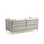 Диван садовый с плетеными ремешками и спинкой  Kleo варинант исполнения - 6 | Loft Concept в Москве