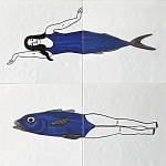 Плитка с узором Рыба пловчиха варинант исполнения - 2 | Loft Concept в Москве