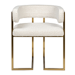 Стул букле бежевый с каркасом цвета матовое золото Tactility варинант исполнения - 1 | Loft Concept в Москве