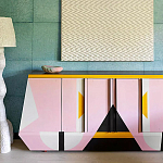 Дизайнерский комод с геометрическим рисунком Arredi варинант исполнения - 3 | Loft Concept в Москве