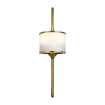 Бра вертикальное с белым полукруглым плафоном и длинным стержнем S Kichler варинант исполнения - 1 | Loft Concept в Москве