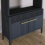 Стеллаж Primo с ящиками Черный дуб  варинант исполнения - 3 | Loft Concept в Москве