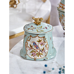 Шкатулка голубого цвета с рисунком и состаренным эффектом Eden Garden варинант исполнения - 9 | Loft Concept в Москве