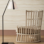 Торшер с черным каркасом и белым тканевым абажуром в форме конуса Stylish Solution варинант исполнения - 4 | Loft Concept в Москве