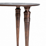 Кофейный столик с рельефной столешницей из металла Aplika Bronze варинант исполнения - 3 | Loft Concept в Москве