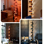 Торшер с каркасом из множества полок Links варинант исполнения - 3 | Loft Concept в Москве