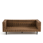 Трехместный садовый диван из плетеного пластика Matteo варинант исполнения - 8 | Loft Concept в Москве