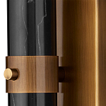 Бра цилиндрической формы чёрного цвета с 2-мя плафонами Marble Glow варинант исполнения - 4 | Loft Concept в Москве