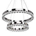 Люстра с двумя кольцами цвета хром и прозрачными хрустальными шарами по периметру Sacramento Transparent Balls Chandelier варинант исполнения - 1 | Loft Concept в Москве