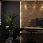 Гипсовая 3D панель с принтографией PM-08 варинант исполнения - 1 | Loft Concept в Москве