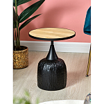 Приставной столик с факутрным черным основанием Ethiopia варинант исполнения - 2 | Loft Concept в Москве