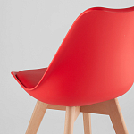 Стул с основой из пластика и мягким сиденьем Arvika Red варинант исполнения - 6 | Loft Concept в Москве