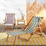 Шезлонг из акации и ткани Venezuela варинант исполнения - 10 | Loft Concept в Москве