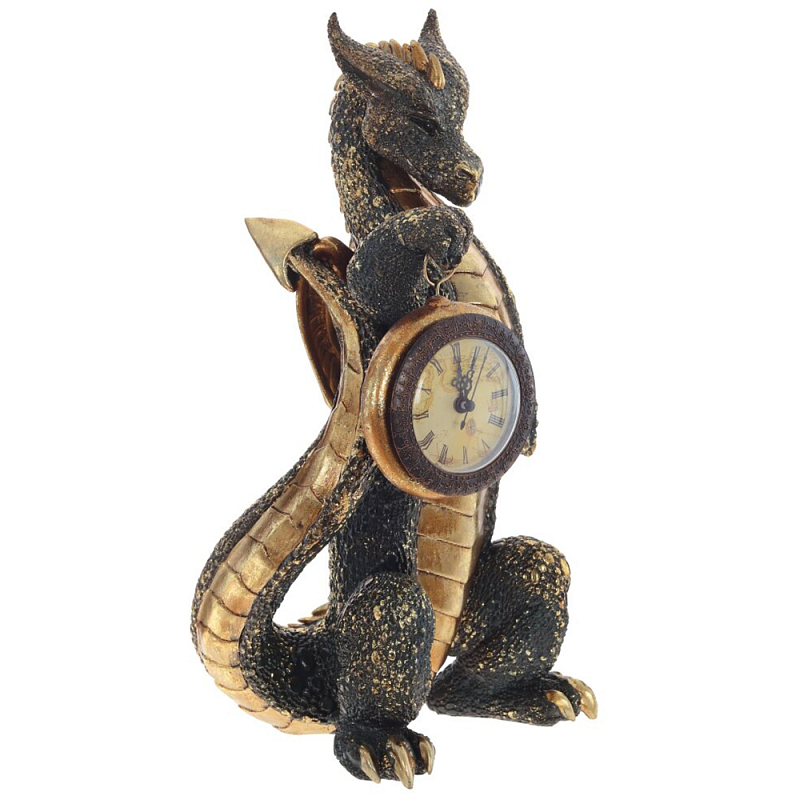     Black Dragon with Clock     | Loft Concept 