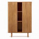 Буфет из ясеневого шпона с открытыми полками и 2-мя раздвижными дверями Toinette варинант исполнения - 2 | Loft Concept в Москве