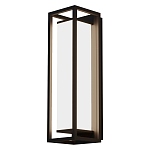 Уличный настенный светильник прямоугольный с чёрной рамкой Geometric Glow варинант исполнения - 1 | Loft Concept в Москве