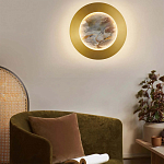 Бра в форме диска цвета латунь Brass Borders варинант исполнения - 4 | Loft Concept в Москве