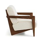 Кресло с обивкой из белого букле Armchair White Boucle варинант исполнения - 1 | Loft Concept в Москве