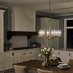 Люстра с 6-ю прозрачными цилиндрическими плафонами Kichler варинант исполнения - 8 | Loft Concept в Москве