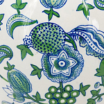 Ваза с зелено-голубым цветочным узором на белом фоне 47 см Blue & White Ornament варинант исполнения - 2 | Loft Concept в Москве