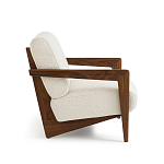 Кресло Avalon White Boucle из массива ореха варинант исполнения - 3 | Loft Concept в Москве