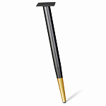 Стол обеденный с коричневой прямоугольной столешницей из керамики на четырех металлических ножках Brown Ceramics варинант исполнения - 3 | Loft Concept в Москве