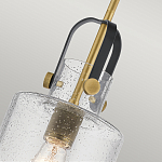 Подвесной светильник с цилиндрическим плафоном из прозрачного стекла с пузырьками Kichler варинант исполнения - 4 | Loft Concept в Москве