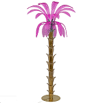 Торшер Glass Decorated Palm Floor Lamp Pink Листья Пальмы  варинант исполнения - 3 | Loft Concept в Москве