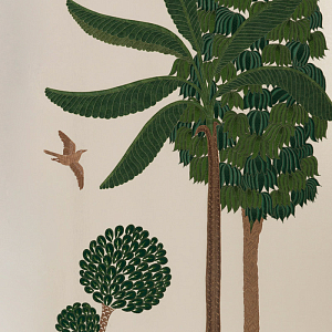 Обои ручная роспись Mughal Trees Original colourway on linen