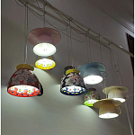 Подвесные светильники в виде чаши с цветочным блюдцем Flower Reversal варинант исполнения - 6 | Loft Concept в Москве