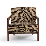 Кресло с обивкой из шенилла с тигровым принтом Tiger Chair варинант исполнения - 1 | Loft Concept в Москве