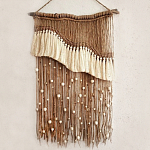 Дизайнерское Панно Дюна Макраме из нитей и бусин Wall Panel Dune варинант исполнения - 2 | Loft Concept в Москве