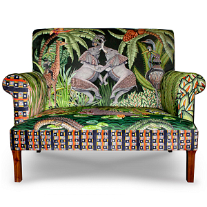 Диван Ardmore Design Sabie Sofa in Tanzanite Зеленый Тропический Орнамент