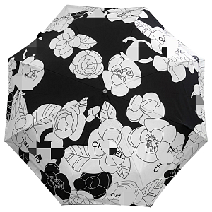 Зонт раскладной CHANEL дизайн 017 Черный цвет