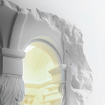 Встраиваемый в стену гипсовый светильник под покраску с колоннами и арками в античном стиле Antiquity Athena варинант исполнения - 14 | Loft Concept в Москве