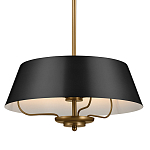 Подвесной светильник с конусовидным металлическим абажуром черного цвета Kichler варинант исполнения - 1 | Loft Concept в Москве