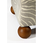 Банкетка Wakonda Gray Zebra с деревянными шариками  варинант исполнения - 5 | Loft Concept в Москве