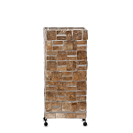 Торшер из перламутра на металлическом каркасе Indonesian Tower 2 варинант исполнения - 2 | Loft Concept в Москве