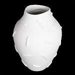 Декоративная ваза белая керамическая с абстрактным объемным декором Molecule Collection варинант исполнения - 3 | Loft Concept в Москве