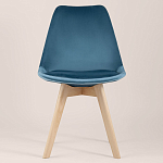 Стул с мягким велюровым сиденьем Arvika Blue варинант исполнения - 3 | Loft Concept в Москве