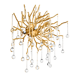 Бра с лучеобразным основанием и подвесками из прозрачного стекла в виде длинных капель Droplet Chandelier варинант исполнения - 3 | Loft Concept в Москве