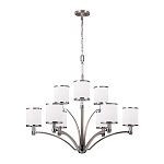 Люстра с белыми стеклянными плафонами в форме цилиндра Feiss варинант исполнения - 6 | Loft Concept в Москве