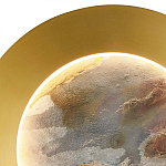 Бра в форме диска цвета латунь Brass Borders варинант исполнения - 3 | Loft Concept в Москве