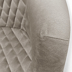 Барный стул со спинкой и мягкой обивкой с ромбами на 4-х деревянных ножках Бежевый Велюр Ava Charm варинант исполнения - 4 | Loft Concept в Москве