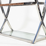 Металлический стеллаж со стеклянными полками Molecule варинант исполнения - 3 | Loft Concept в Москве