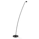 Торшер с изогнутой черной металлической стойкой и цилиндрическим плафоном Davide Groppi варинант исполнения - 1 | Loft Concept в Москве