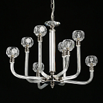 Люстра с 8-ю лампами и гранеными стеклянными плафонами Prism Gala варинант исполнения - 4 | Loft Concept в Москве