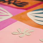 Обои ручная роспись в стиле Арт-деко Jazz Original colourway on painted silk with embroidery варинант исполнения - 5 | Loft Concept в Москве