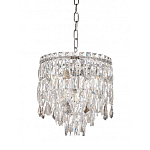 Люстра круглая с хрустальными подвесками на серебряном каркасе Roul Crystal Light варинант исполнения - 11 | Loft Concept в Москве